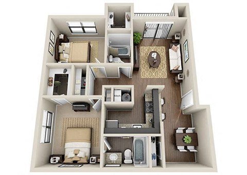 Veridian at Sandy Springs floor plan apartment home layout